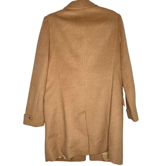Lauren Ralph Lauren Wool Blend Single Breasted Reefer Overcoat Camel Women's 12 - Picture 9 of 11